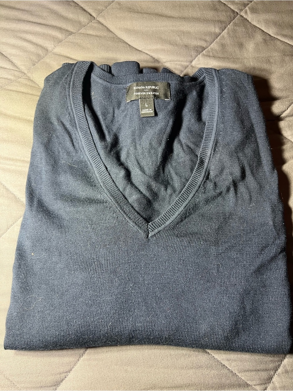 Banana Republic Women’s Forever V-Neck Sweater in Gray